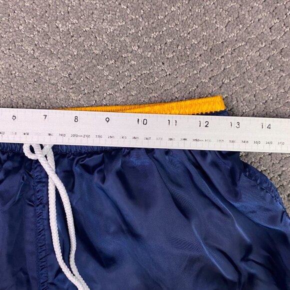 Vintage Diadora Shorts Men's Medium Soccer Shiny Satin Nylon Athletic Blue 5" - Picture 9 of 13